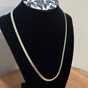 Sterling Silver 925 Herringbone Chain Necklace 20”